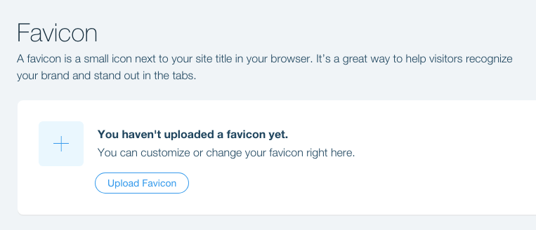 How to upload favicon to wix